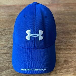 Under Armor Blue Velcro back hat  YOUTH